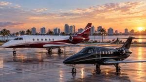 Aery Aviation plants flag in South Florida with Vision Jet and Gulfstream G200
